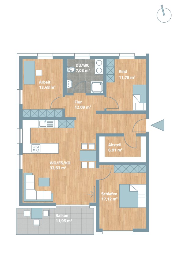 Grundriss Wohnung 9