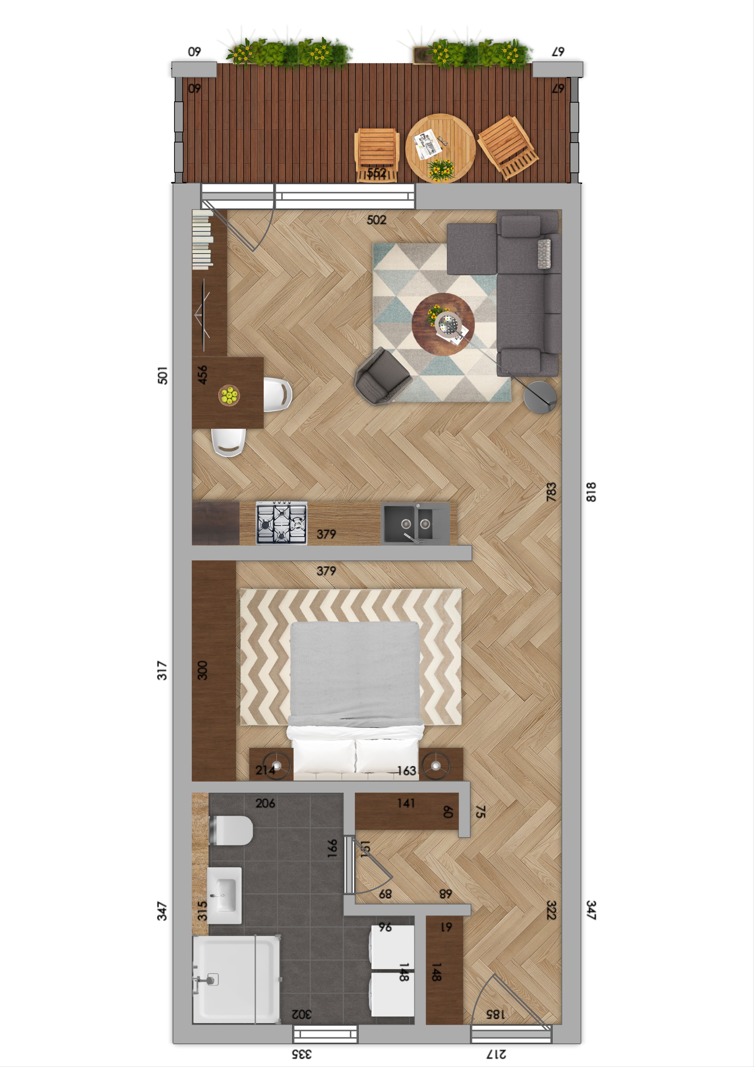 Grundriss Wohnung 9
