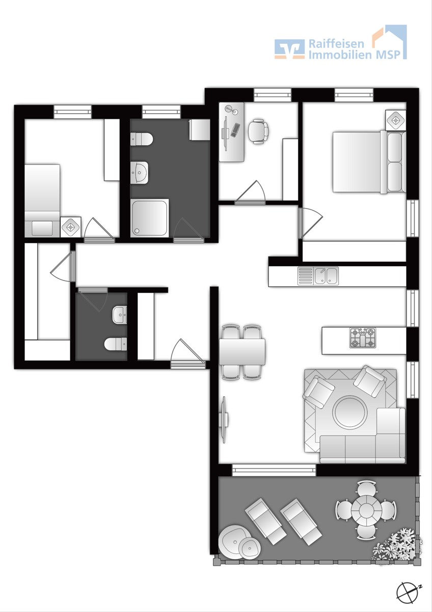 Grundriss Wohnung 6